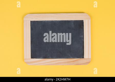 Tableau noir vierge, espace de copie pour le texte, affaires publicitaires, concept d'éducation, classe scolaire, fond vide pour un message Banque D'Images