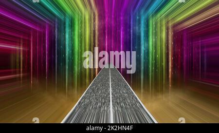 Conduire vers le monde de l'illusion Banque D'Images