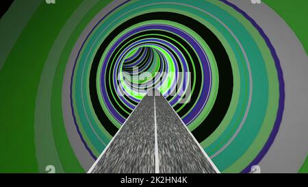 Conduire vers le monde de l'illusion Banque D'Images