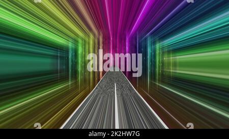 Conduire vers le monde de l'illusion Banque D'Images