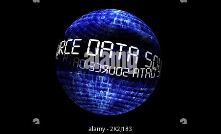 Concept de source de données sur la sphère rotative Banque D'Images