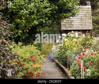 Scène de Breezy Pgenoux Gardens près de York Royaume-Uni Banque D'Images