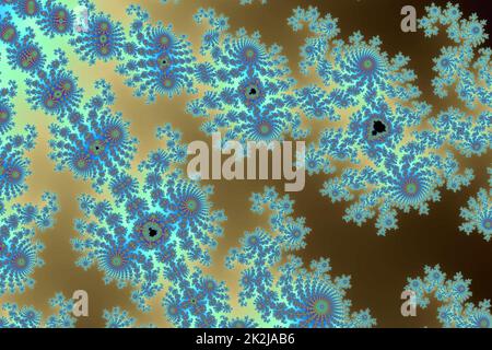 Magnifique zoom sur l'infini mathématique mandelbrot ensemble fractal. Banque D'Images