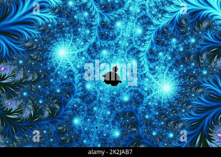Magnifique zoom sur l'infini mathématique mandelbrot ensemble fractal. Banque D'Images