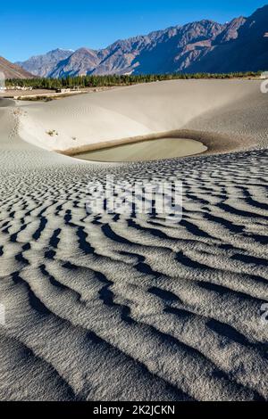 Dunes de sable dans l'Himalaya Banque D'Images