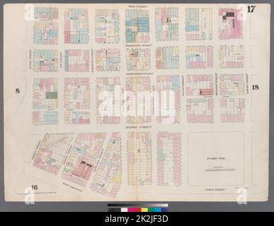 Cartographie, cartes. 1857 - 1862. Lionel Pincus et Princess Firyal Map Division. Manhattan (New York, New York), immobilier , New York (État) , New York planche 17: Carte délimitée par Laight Street, Varick Street, Franklin Street, West Broadway, Thomas Street, Rue Hudson, rue Duane, rue West Banque D'Images