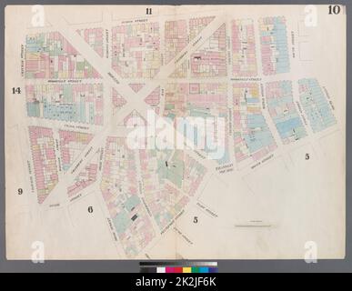 Cartographie, cartes. 1857 - 1862. Lionel Pincus et Princess Firyal Map Division. Manhattan (New York, New York), immobilier , New York (État) , New York plaque 10 : carte délimitée par Chatham Street, James Street, South Street, Dover Street, Franklin Square, Frankfort Street, FOSE Street, Duane Street Banque D'Images