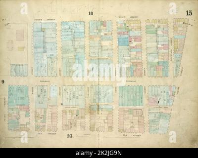 Cartographie, cartes. 1857 - 1862. Lionel Pincus et Princess Firyal carte Division plaque 15 : carte délimitée par Church Street, Canal Street, Elm Street, Pearl Street; y compris Franklyn place, Broadway, Benson Street, Courtlandt Alley, Worth Street, Leonard Street, Franklin Street, White Street, Walker Street, Lispenard Street Banque D'Images