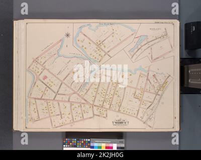 Cartographie, cartes. 1901. Lionel Pincus et Princess Firyal Map Division. Queens (New York, New York) Queens, V. 1, plaque double page no 22; partie de Far Rockaway, quartier 5; carte délimitée par Bay St., Jamaica Bay, Remsen Ave., Mott Ave., Bayview Ave., Le brin Banque D'Images