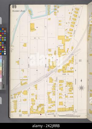 Cartographie, cartes. 1884 - 1936. Lionel Pincus et Princess Firyal Map Division. Assurance-incendie , New York (État), immobilier , New York (État), Villes et villages , New York (État) Queens V. 4, plaque no 89 carte délimitée par Jamaica Bay, Fairview Ave., Boulevard, Eldert Ave Banque D'Images