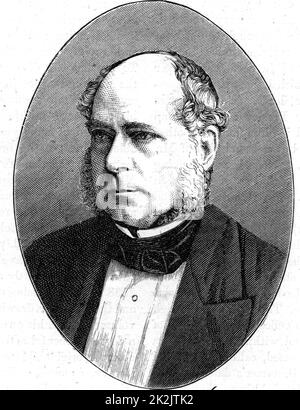 Henry Bessemer (1813-1893) ingénieur, inventeur et industriel anglais. Parmi ses inventions, il y a le procédé d'acier Bessemer et le convertisseur Bessemer. Gravure de « Great Industries of Great Britain » (Londres, c1880) Banque D'Images