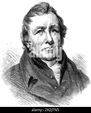 John Playfair (1748-1819) mathématicien et géologue, né à Benvie, Argyll, Écosse. De la vie de Sir Roderick I. Murchison par Archibald Geikie (Londres, 1875). Gravure. Banque D'Images