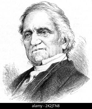 Adam Sedgwick (1785-1873) géologue britannique qui, en collaboration avec Roderick Impey Murchison (1792-1871), a défini le système dévonien. De la vie de Sir Roderick I. Murchison par Archibald Geikie (Londres, 1875). Gravure. Banque D'Images