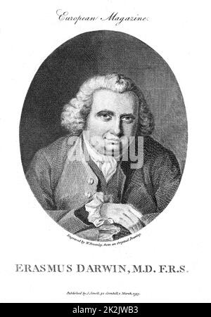 Erasmus Darwin (1731-1802) médecin et poète anglais. Membre de la société lunaire. Grand-père de Charles Darwin et Francis Galton Banque D'Images