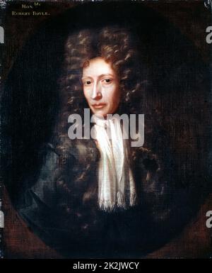 Robert Boyle (1627-91) chimiste et physicien irlandais. Huile sur toile: Après Johann Kerseboom 1689-90. Galerie nationale de portrait de Londres Banque D'Images