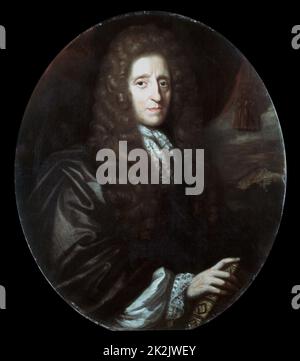 John Locke (1632-1704) philosophe anglais. Auteur de "Essay concernant la compréhension humaine" (1690). Huile sur toile: Herman Verelst 1689. National Portrait Galllery Londres Banque D'Images