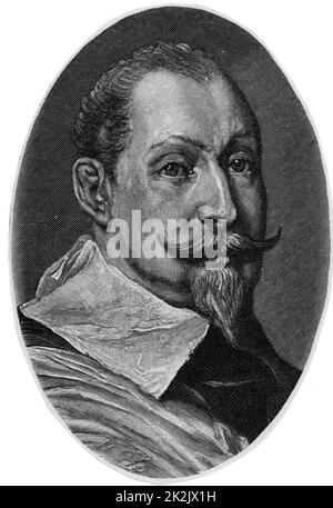 Gustavus Adolphus (1594-1632) Roi de Suède à partir de 1611. Dans la guerre de trente ans (1618-1648) est intervenu au nom des protestants contre la Ligue catholique. Mortellement blessé à Lutzen. Gravure. Banque D'Images