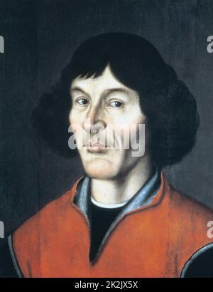 Nicolas Copernicus (1473-1543) astronome polonais. Système héliocentrique de l'univers. Portrait anonyme du 16th siècle Banque D'Images