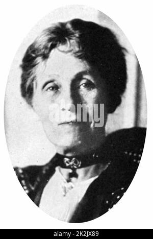 Mme Emmeline Pankhurst (1857-1928) suffragette anglaise c.1910 Banque D'Images