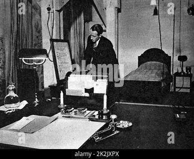 Photographie de Winton Churchill's (1874-1965) et d'une chambre combinés de bureau au cours de la Seconde Guerre mondiale. En date du 20e siècle Banque D'Images