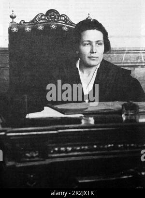Photographie de Victoria Kent (1891-1987), un avocat et homme politique républicain espagnol. En date du 20e siècle Banque D'Images