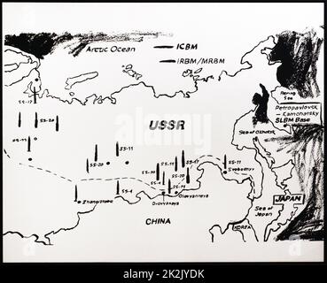 Site de l'Est de l'URSS. Des bases de missiles, par Andy Warhol (1928 - 1987) . L'artiste américain qui a été une des figures de l'art visuel mouvement connu sous le nom de pop art. Banque D'Images