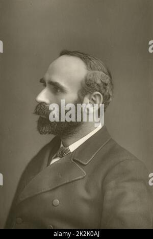 Michael Davitt (1846-1906 sur la photo c1890. Leader du travail et républicain irlandais et fondateur de l'Irish Land League en 1879. Banque D'Images