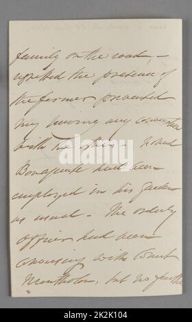 Lettre d'autographe du général Hudson Lowe (1769-1844) à Alexander de Balmain signée à Sainte-Hélène en mai 1820, mentionnant Bonaparte. Banque D'Images