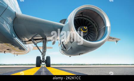 moteur à jet d'un avion de ligne moderne Banque D'Images