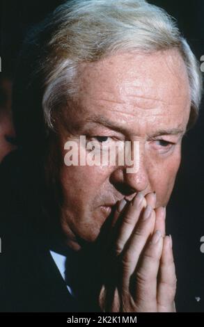 Portrait de l'homme politique français Jean-Marie le Pen, vers 1985. Banque D'Images