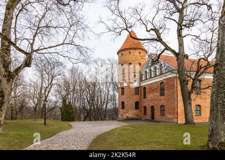 Manoir et jardin du château de Raudondvaris, Lituanie Banque D'Images