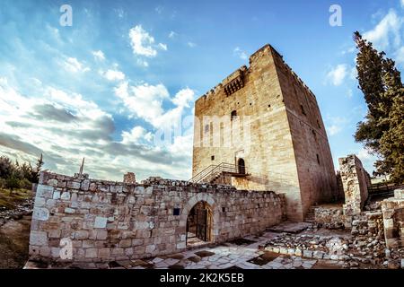 Château de colosse, une ancienne place forte des croisés. Limassol District. Chypre Banque D'Images