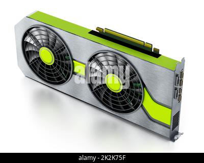 Carte graphique moderne isolée sur fond blanc. 3D illustration Banque D'Images