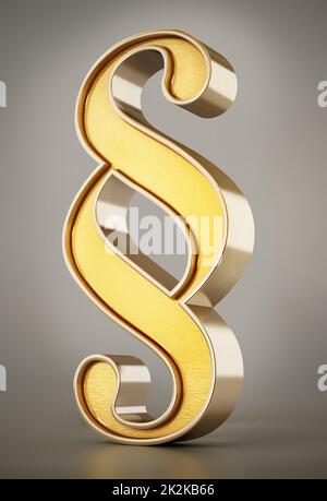 Symbole de paragraphe isolé sur fond blanc. 3D illustration Banque D'Images