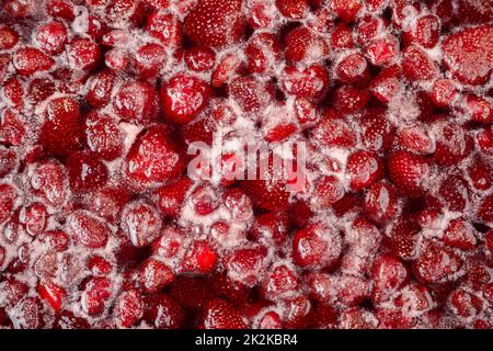 Gros plan sur la confiture de fraises. Banque D'Images