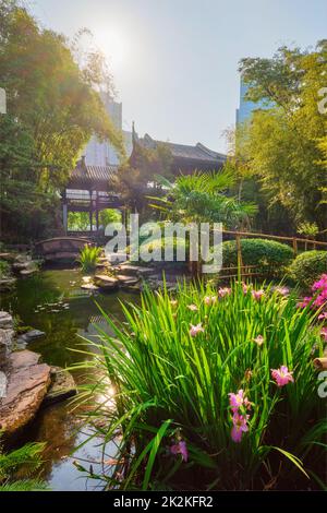 Parc Wangjianglou. Chengdu, Sichuan, Chine Banque D'Images