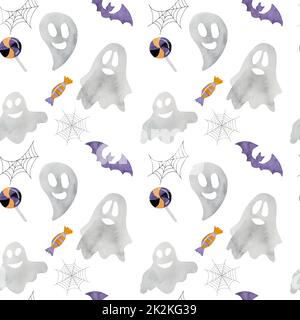 Dessins d'Halloween aquarelle Banque D'Images