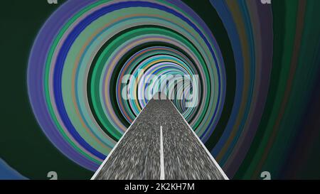 Conduire vers le monde de l'illusion Banque D'Images