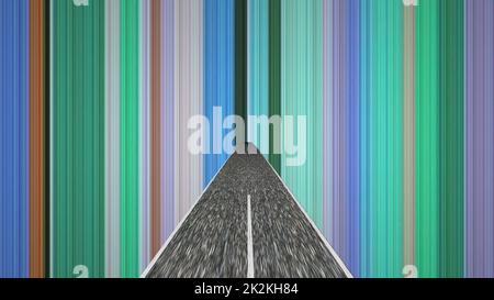 Conduire vers le monde de l'illusion Banque D'Images