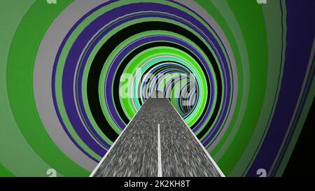 Conduire vers le monde de l'illusion Banque D'Images