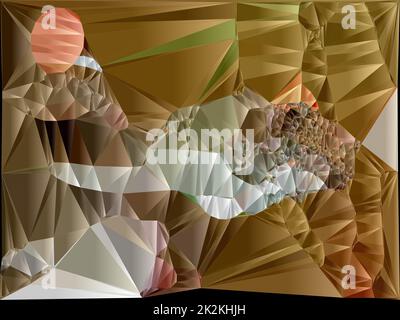 Illustration d'une composition abstraite composée de formes géométriques Banque D'Images