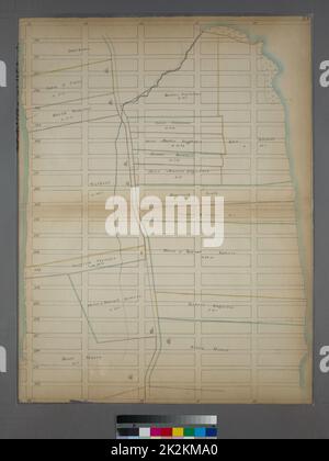 Cartographie, cartes. 1868. Lionel Pincus et Princess Firyal Map Division page 24 : délimitée par 199th Street, Harlem River, 177th Street et Hudson River. Ensemble Sackersdorff Farm. Banque D'Images