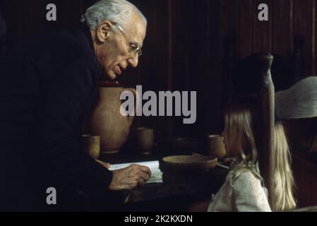 L'année de l'oiseau bleu : 1976 Etats-Unis Directeur : George Cukor George Cukor, Patsy Kensit photo de tournage Banque D'Images