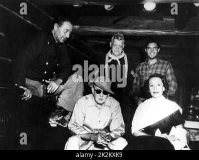 Les chercheurs année: 1956 - Etats-Unis Directeur : John Ford John Wayne, Jeffrey Hunter, Vera Miles tournage photo Banque D'Images