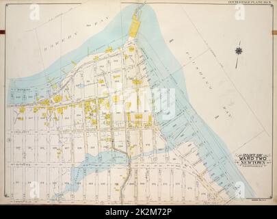 Cartographie, cartes. 1915. Lionel Pincus et Princess Firyal Map Division. Queens (New York, N.Y.), immeuble , New York (État) , New York , Queens (Borough) Queens, vol. 2A, plaque double page no 5; partie du quartier deux Newtown. Carte délimitée par Bowery Bay, Flushing Bay; y compris Mansfield Ave., 28th St. Banque D'Images