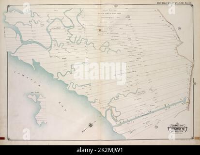 Cartographie, cartes. 1918. Lionel Pincus et Princess Firyal Map Division. Queens (New York, N.Y.), immeubles , New York (État) , New York , Queens (Borough) Queens, vol. 1A, plaque double page no 31; partie du quartier 4 Jamaïque. Carte délimitée par Jamaica Bay, Meadow Rd., Rockaway Turnpike Banque D'Images