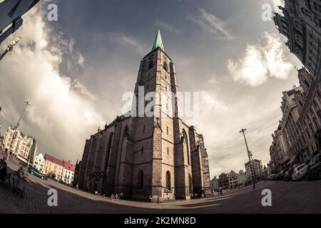 St. Cathédrale de Bartholomée sur la place principale de Plzen (Pilsen). République tchèque Banque D'Images