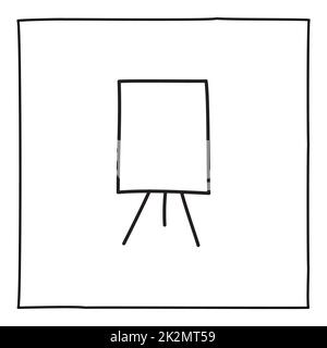 Icône de chevalet d'artiste Doodle Banque D'Images