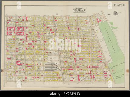 Bromley, George Washington. Cartographic, Maps, Atlases, land surveys. 1908. Lionel Pincus and Princess Firyal Map Division. Brooklyn (New York, N.Y.) , Maps Plate 39: Bounded by Barbey Street, (Highland Park) Sunnyside Avenue, Force Tube Avenue, Jamaica Turnpike, Logan Street and Sutter Street Plate 39 Stock Photo