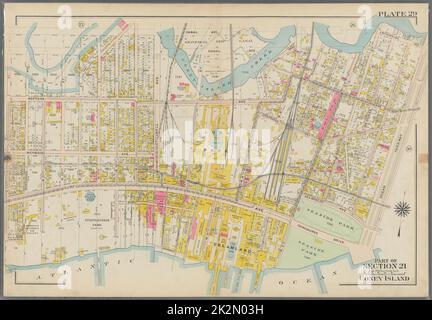 Bromley, George Washington. Cartographie, cartes, atlas, levés de terrain. 1907. Lionel Pincus et Princess Firyal Map Division. Brooklyn (New York, New York) , Plaque de cartes 29: Coney Island. Bornée par Canal Avenue (Coney Island Creek), chemin Shell, Dewey place, 6th, rue W., avenue Neptune, W. 3rd Street, Riverside Avenue, Ocean Parkway, Concourse Drive, (Dreamland & Steeplechase Park) Surf Avenue et W. 23rd Street plate 19 Banque D'Images